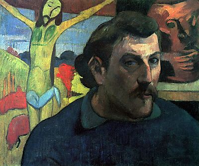 Gauguin önarcképe, sárga Krisztussal (bögre) - vászonkép, falikép otthonra és irodába