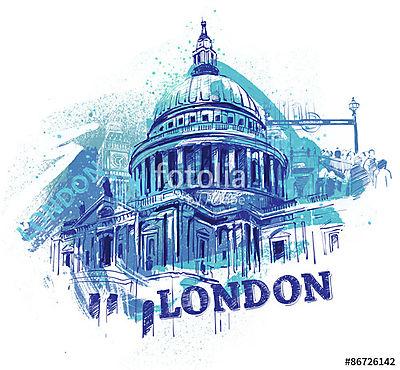 London (többrészes kép) - vászonkép, falikép otthonra és irodába