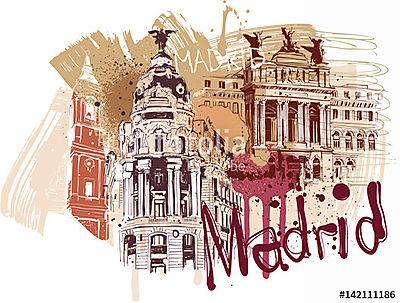 Madrid város (fotótapéta) - vászonkép, falikép otthonra és irodába