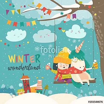 Winter wonderland - Téli csodaország (többrészes kép) - vászonkép, falikép otthonra és irodába