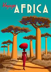 Utazás poszter - Afrika (fotótapéta) - vászonkép, falikép otthonra és irodába