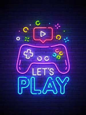 Let's play (neon series) (poszter) - vászonkép, falikép otthonra és irodába