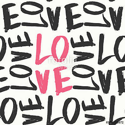 Love Seamless Pattern (többrészes kép) - vászonkép, falikép otthonra és irodába