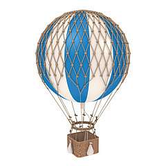 Retro hőlégballon - kék (bögre) - vászonkép, falikép otthonra és irodába