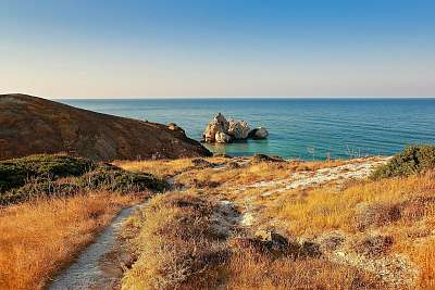 Út a tengeri sziklához (Ciprus) (fotótapéta) - vászonkép, falikép otthonra és irodába