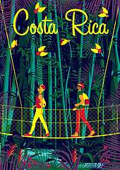 Utazás poszter - Costa Rica (többrészes kép) - vászonkép, falikép otthonra és irodába