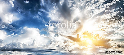 Ég felhők művészet napkelte háttér (bögre) - vászonkép, falikép otthonra és irodába