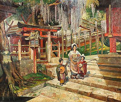 Kert Kyotoban (poszter) - vászonkép, falikép otthonra és irodába