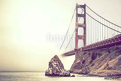 Golden Gate in Fog (fotótapéta) - vászonkép, falikép otthonra és irodába