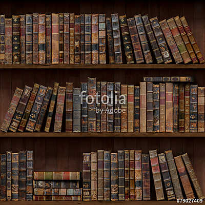Books seamless texture. tiled with other  textures in my gallery (vászonkép óra) - vászonkép, falikép otthonra és irodába