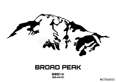 A Broad Peak vázlata  (fotótapéta) - vászonkép, falikép otthonra és irodába
