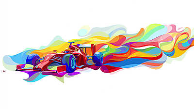 Formula 1 - Száguldás (többrészes kép) - vászonkép, falikép otthonra és irodába