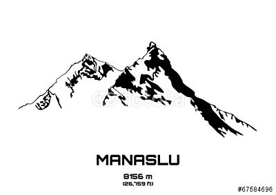 A Mt. Manaslu (keretezett kép) - vászonkép, falikép otthonra és irodába