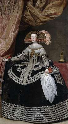 Habsburg Mária Anna spanyol királyné portréja (többrészes kép) - vászonkép, falikép otthonra és irodába