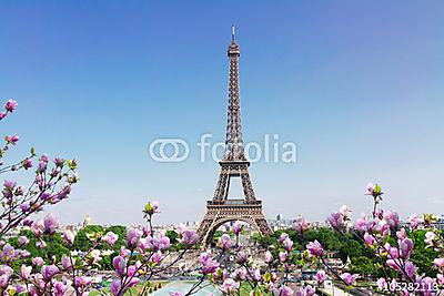 Eiffel-torony és Párizs városképe (fotótapéta) - vászonkép, falikép otthonra és irodába