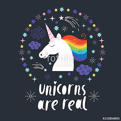Unicorns are real (bögre) - vászonkép, falikép otthonra és irodába