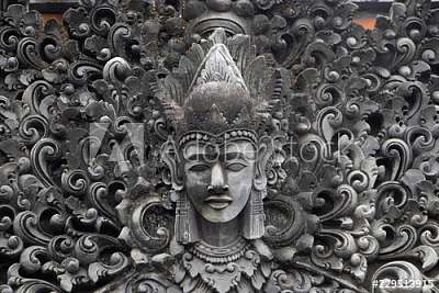 Balinéz szobor, Bali Indonézia (többrészes kép) - vászonkép, falikép otthonra és irodába