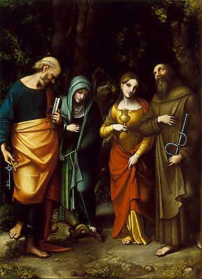 Bibliai jelenet, Szent Péterrel, Mária Magdalénával (fotótapéta) - vászonkép, falikép otthonra és irodába