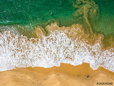 Tropical landscape of beach and sea (keretezett kép) - vászonkép, falikép otthonra és irodába