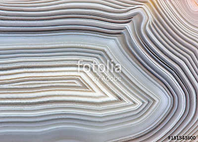Amazing Banded Agate Crystal cross section as a background. Natural light translucent agate crystal surface, Gray abstract expre (keretezett kép) - vászonkép, falikép otthonra és irodába
