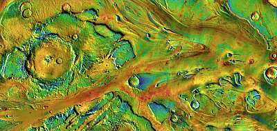 Kasei csatornák, Mars (többrészes kép) - vászonkép, falikép otthonra és irodába