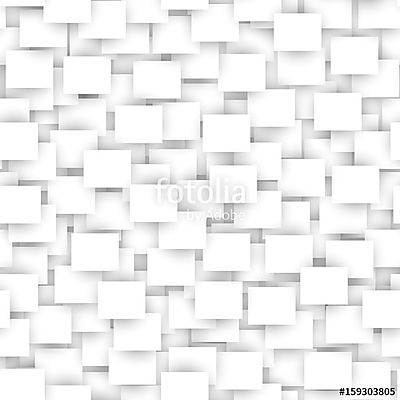 Fehér négyszögletes varrat nélküli minta. Absztrakt, geometrikus (többrészes kép) - vászonkép, falikép otthonra és irodába