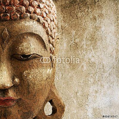 grungy Buddha maszk (bögre) - vászonkép, falikép otthonra és irodába