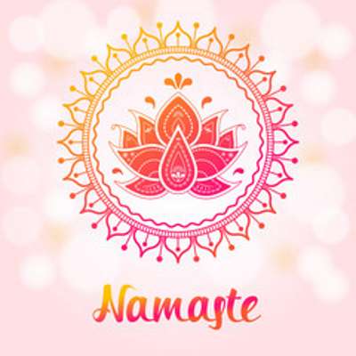 Namaste jóga felirat (poszter) - vászonkép, falikép otthonra és irodába