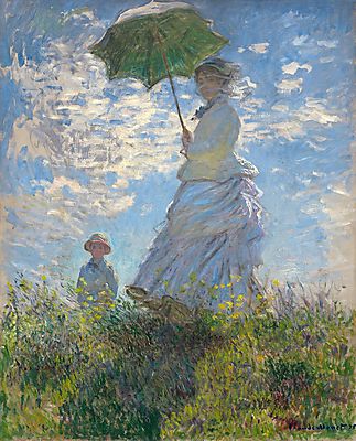 Hölgy napernyővel (Madame Monet és kisfia - 1875) (fotótapéta) - vászonkép, falikép otthonra és irodába