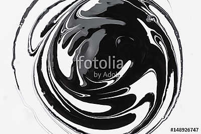 abstract background, white and black mineral oil paint on water (keretezett kép) - vászonkép, falikép otthonra és irodába