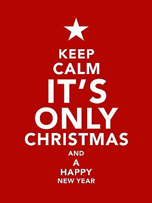 Keep Calm - It's Only Chrismtas and a Happy New Year (bögre) - vászonkép, falikép otthonra és irodába