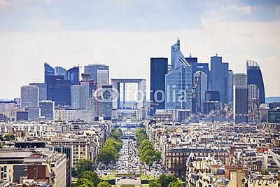 Védelmi üzletág, Grande Armee avenue. Párizs, Franciaország (többrészes kép) - vászonkép, falikép otthonra és irodába