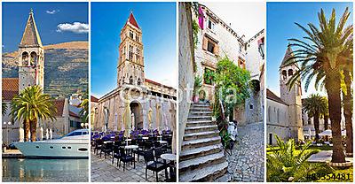 UNESCO város Trogir építészeti kollázs (fotótapéta) - vászonkép, falikép otthonra és irodába