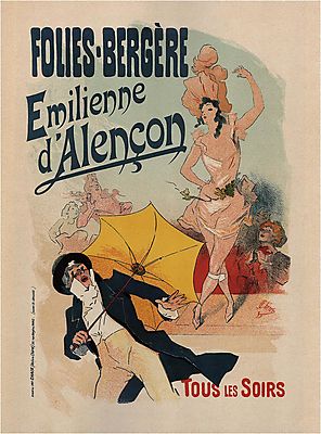 Folies Bergére Emilienne dAlencon (bögre) - vászonkép, falikép otthonra és irodába
