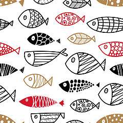Nincs két egyforma hal tapétaminta (poszter) - vászonkép, falikép otthonra és irodába