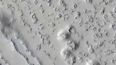 Kúp alakú vulkán formációk, Mars felszín (bögre) - vászonkép, falikép otthonra és irodába