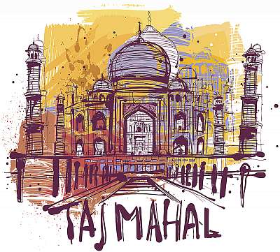 Taj Mahal (keretezett kép) - vászonkép, falikép otthonra és irodába