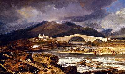 A Tummel híd, Perthshire (színverzió 1) (keretezett kép) - vászonkép, falikép otthonra és irodába