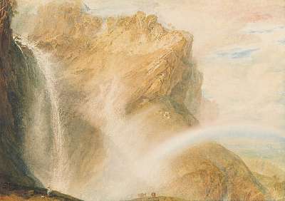A Reichenbach-vízesés és egy szivárvány (bögre) - vászonkép, falikép otthonra és irodába
