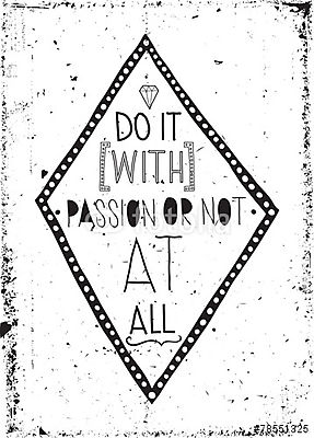 Feszített motivációs grunge poszter. Vintage képeslap idézettel  (többrészes kép) - vászonkép, falikép otthonra és irodába