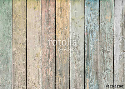 wood background or texture with pastel colored planks (keretezett kép) - vászonkép, falikép otthonra és irodába