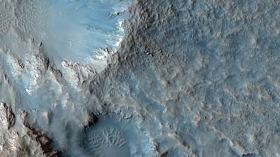 Friss kráterlánc, Meridiani Planum, Mars felszín (bögre) - vászonkép, falikép otthonra és irodába