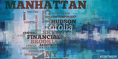 Manhattan harbor (többrészes kép) - vászonkép, falikép otthonra és irodába