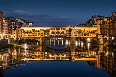 Ponte Vecchio éjjel, Firenze (többrészes kép) - vászonkép, falikép otthonra és irodába
