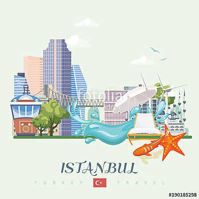 Törökország, isztambul (poszter) - vászonkép, falikép otthonra és irodába