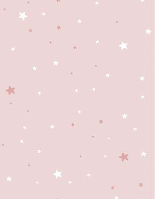 Csillagok rózsaszín alapon tapétaminta (keretezett kép) - vászonkép, falikép otthonra és irodába