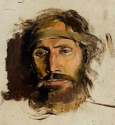 Jézus Krisztus (részlet) (keretezett kép) - vászonkép, falikép otthonra és irodába