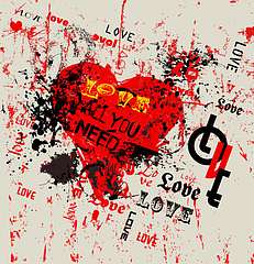 Love - Graffiti stílus (fotótapéta) - vászonkép, falikép otthonra és irodába