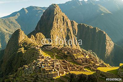 Machu Picchu romjai (vászonkép óra) - vászonkép, falikép otthonra és irodába