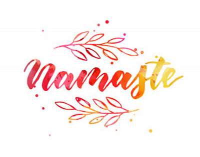 Namaste felirat grafika (többrészes kép) - vászonkép, falikép otthonra és irodába